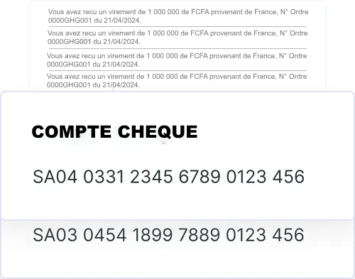 user interface showing transactions statement